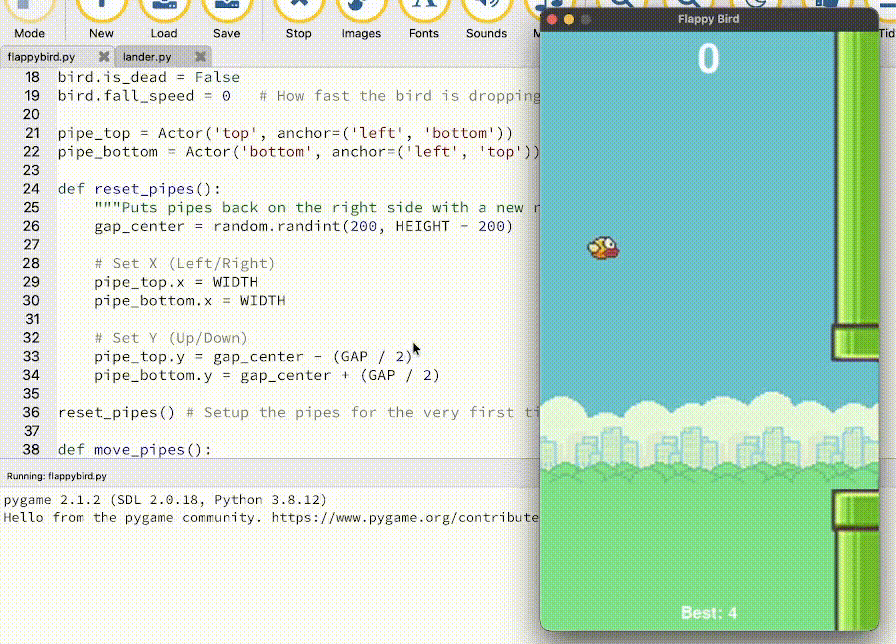Bryan's Python Flappy Bird project